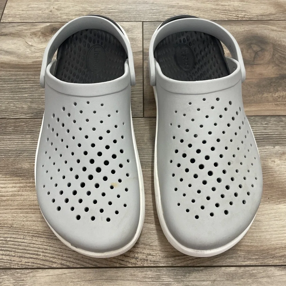 Crocs InMotion Clogs Atmosphere Mens Size 13 Gray Comfort Mules 209964-410
